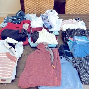 One lot of men’s medium namebrand dress shirts